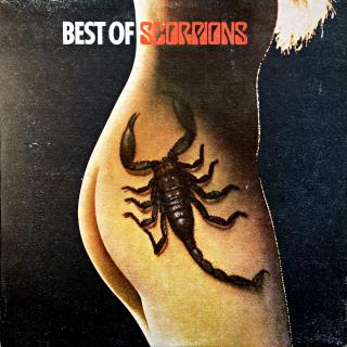 LP Scorpions ‎– Best Of Scorpions (Deska v pěkném stavu, pouze velmi jemné vlásenky. Obal trochu vyblednutý, lehce ošoupaný potisk na zadní straně.)