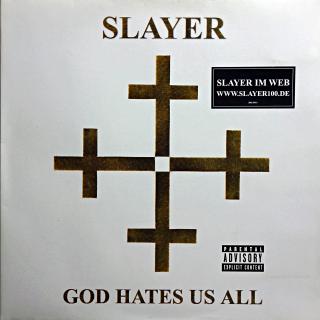 LP Slayer ‎– God Hates Us All (Deska v pěkném stavu, pouze velmi jemné vlásenky a drobné povrchové oděrky. Zvuk je bezvadný. Rozevírací obal téměř v perfektní kondici, jedna malá oděrka.)