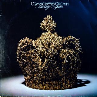 LP Steeleye Span ‎– Commoners Crown (Deska je trochu ohraná, mnoho jemných vlásenek. Nicméně hraje fajn, mírný praskot pouze v tichých pasážích. Obal mírně obnošený, drobné oděrky na hranách.)