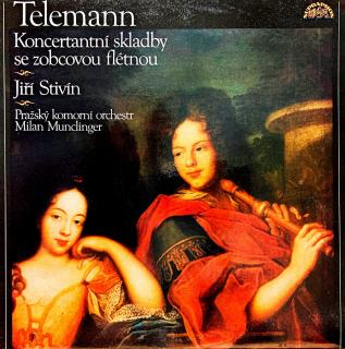 LP Telemann, Stivín, Válek, Munclinger – Concertante Works With Recorder (Kvadrofonický záznam. Top stav i zvuk!)