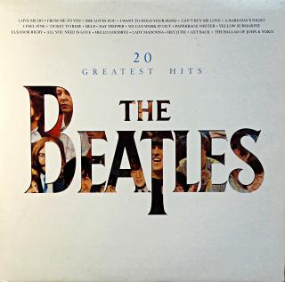LP The Beatles ‎– 20 Greatest Hits (Deska v dobrém stavu. Pouze jemné vlásenky a drobné povrchové oděrky. Záznam je stále ve velmi dobré kvalitě. Obal také v pěkném stavu.)