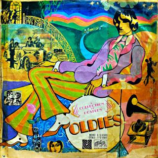 LP The Beatles ‎– A Collection Of Beatles Oldies (Deska je v horším stavu, hodně ohraná s mnoha vlásenkami i povrchovými škrábanci. Hraje s výraznějším praskotem, který v tichých pasážích místy přehlušuje záznam. Obal je taky ve špatném stavu, hodně obnoš