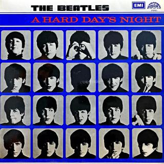 LP The Beatles ‎– A Hard Day's Night (Deska je lehce ohraná s mnoha velmi jemnými vlásenkami. Hraje bezvadně, výborný a čistý zvuk, pouze mírný praskot v pasážích mezi skladbami. Obal je lesklý a v perfektní kondici.)