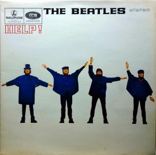LP The Beatles ‎– Help! (Deska je lehce ohraná, drobné jemné povrchové oděrky. Hraje fajn, výborný zvuk, jen mírný praskot v pasážích mezi skladbami. Obal ve velmi pěkném stavu, jen drobné stopy používání.)