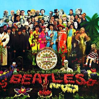 LP The Beatles ‎– Sgt. Pepper's Lonely Hearts Club Band (Včetně přílohy i originální vnitřní obal s potiskem (příloha je krásná, vnitřní obal mírně obnošený).)