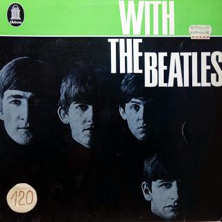 LP The Beatles ‎– With The Beatles (Na desce jemné vlásenky a drobné jemné povrchové oděrky. Hraje fajn, jen mírný praskot v pasážích mezi skladbami. Obal taky jen mírně obnošený, nálepku se mi nakonec podařilo odstranit. Zbyla po ní malá oděrka asi 2 cm.