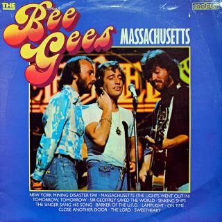 LP The Bee Gees ‎– Massachusetts (Deska trochu ohraná s vlásenkami, ale zvuk stále ok. Jen mírný praskot v tichých pasážích. Obal je trochu pomačkaný.)