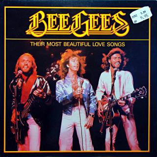 LP The Bee Gees ‎– Their Most Beautiful Love Songs (Deska je v pěkném stavu, jen pár jemných vlásenek. Obal v perfektní kondici s cenovkou na čelní straně.)