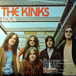 LP The Kinks ‎– Lola (Deska je mírně ohraná, jemné vlásenky a drobné povrchové oděrky. Mírný praskot pouze v tichých pasážích. Obal ve velmi pěkném stavu, jen drobné nečistoty na zadní straně.)