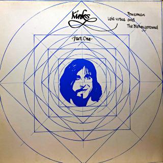 LP The Kinks ‎– Lola Versus Powerman And The Moneygoround Part One (Deska je v pěkném stavu s několika jemnými vlásenkami a otisky prstů. Mírný praskot v pasážích mezi skladbami. Obal taky v pěkném stavu, jen lehké stopy používání.)
