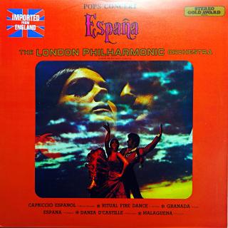 LP The London Philharmonic Orchestra ‎– España (Deska mírně ohraná s jemnými vlásenkami. Obal v pěkném stavu.)