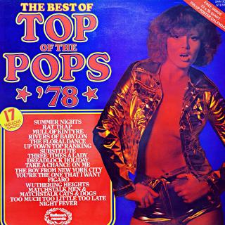 LP The Top Of The Poppers ‎– The Best Of Top Of The Pops *'78* (Deska v pěkném stavu, jedna lehká oděrka. Mírný praskot v tomto místě, jinak perfektní zvuk. Obal je velmi pěkný, jen lehké stopy používání.)