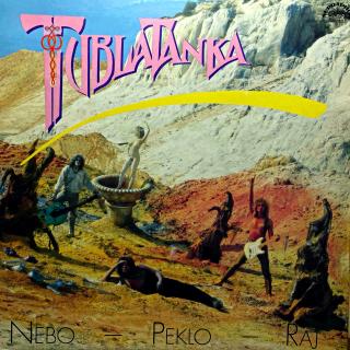 LP Tublatanka ‎– Nebo - Peklo - Raj (Deska je v krásném stavu, pouze velmi lehké stopy používání pod ostrým světlem. Obal taky pěkný, jen místy lehce vytlačený obrys kotouče.)