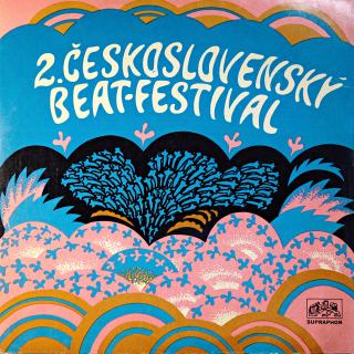 LP Various ‎– 2. Československý Beat-festival (Deska je mírně ohraná s jemnými vlásenkami a povrchovými oděrkami. Zvuk je ok. Obal v pěkném stavu.)