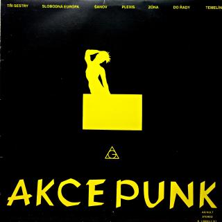 LP Various ‎– Akce Punk (Deska je v krásném stavu, lesklá, jen pár jemných vlásenek. Obal taky v pěkném stavu s lehkými oděrkami na hranách.)
