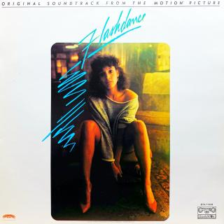 LP Various – Flashdance (Original Soundtrack From The Motion Picture) (Deska i obal jsou v krásném a lesklém stavu, jen velmi lehké stopy používání. Bezvadný a čistý zvuk i v pasážích mezi skladbami.)