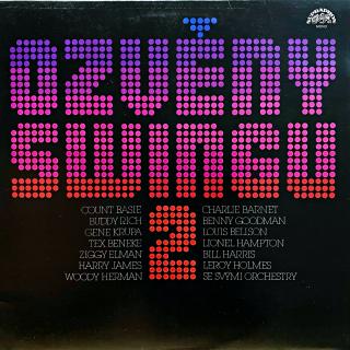LP Various ‎– Ozvěny Swingu 2 (Deska i obal jsou v krásném a lesklém stavu, jako nové. Bezvadný a čistý zvuk i v pasážích mezi skladbami.)