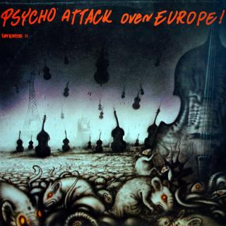 LP Various ‎– Psycho Attack Over Europe! (Deska i obal jsou ve velmi dobrém stavu (Kompilace, Poland, 1987, Psychobilly, Rockabilly))