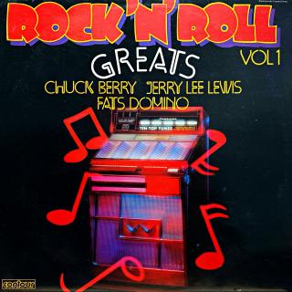 LP Various – Rock 'N' Roll Greats Vol. 1 (Na desce je lehký povrchový defekt pravděpodobně už z výroby. Ve dvou skladbách je zde slyšet mírný praskot. Jinak hraje velmi dobře. Obal viz foto.)