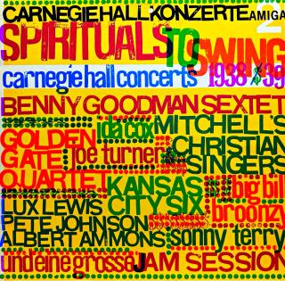 LP Various ‎– Spirituals To Swing - Carnegie Hall Concerts 1938/39 (2) (Deska je v krásném a lesklém stavu, jen pár jemných vlásenek. Bezvadný a čistý zvuk i v pasážích mezi skladbami. Obal je ve výborné kondici.)
