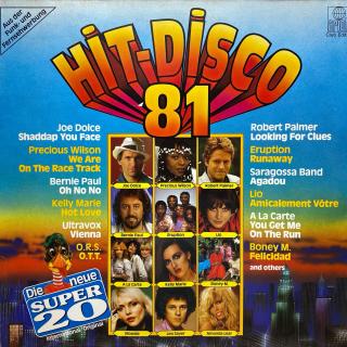 LP Various ‎– Super 20 - Hit Disco '81 (Deska je mírně ohraná, mnoho jemných vlásenek. Hraje fajn, mírný praskot v tichých pasážích. Obal v pěkném stavu.)