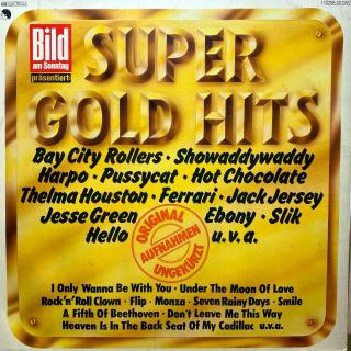 LP Various ‎– Super Gold Hits (Deska je trochu ohraná, mnoho vlásenek. Hraje fajn, dobrý zvuk. Obal v pěkném stavu.)