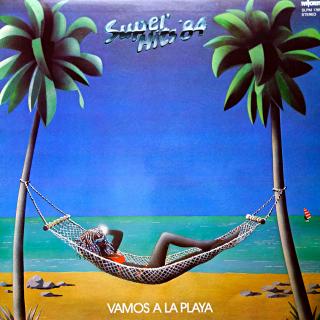 LP Various ‎– Super Hits '84 Vamos A La Playa (Deska je v krásném a lesklém stavu. Obal je taky lesklý a v perfektní kondici.)