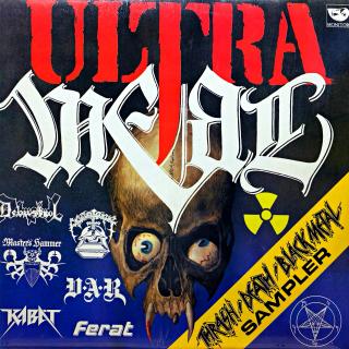 LP Various ‎– Ultrametal (Včetně přílohy. Deska je v pěkném stavu, pouze velmi jemné vlásenky pod ostrým světlem. Bezvadný a čistý zvuk i v pasážích mezi skladbami. Obal je v perfektní kondici, ještě se leskne.)