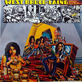LP West, Bruce &amp; Laing ‎– Whatever Turns You On (Deska v pěkném stavu, jen lehce ohraná. Jemné vlásenky a jedna krátká lehká oděrka na začátku. Zde je slyšet pár potichých lupanců, jinak velmi dobrý zvuk. Obal je v krásném stavu.)