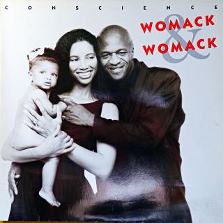 LP Womack &amp; Womack ‎– Conscience (Deska je ohraná, hodně vlásenek. Nicméně zvuk stále ok, jen mírný praskot v záznamu. Rozevírací obal v pěkném stavu.)