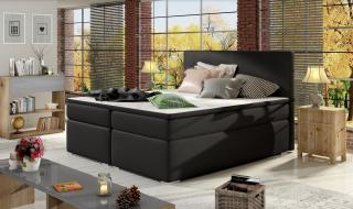 Boxspring DANTE 140/200 (ekokůže soft 11)  (Luxusní kontinentální manželská postel)