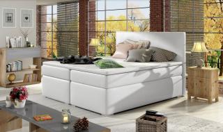 Boxspring DANTE 140/200 (ekokůže soft 17) (Luxusní kontinentální manželská postel)