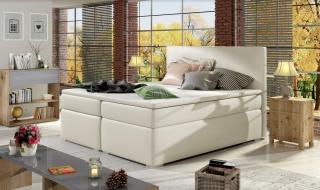 Boxspring DANTE 140/200 (ekokůže soft 33)  (Luxusní kontinentální manželská postel)