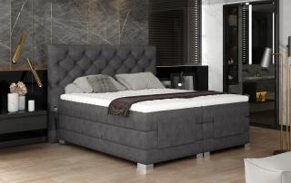 BOXSPRING HABRIN 140/200 (Dora 95) (Luxusní prémiová kontinentální postel s elektricky stavitelným roštem v rozměru 140x200 bez úložného prostoru. Systém 3 matrací pro dokonale pohodlný a zdravý spánek)