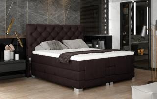 BOXSPRING HABRIN 140/200 (Monolith 29) (Luxusní prémiová kontinentální postel s elektricky stavitelným roštem v rozměru 140x200 bez úložného prostoru. Systém 3 matrací pro dokonale pohodlný a zdravý spánek)