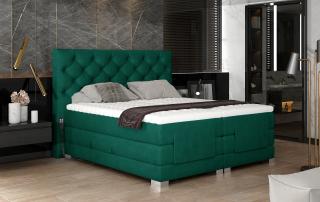 BOXSPRING HABRIN 140/200 (Monolith 37) (Luxusní prémiová kontinentální postel s elektricky stavitelným roštem v rozměru 140x200 bez úložného prostoru. Systém 3 matrací pro dokonale pohodlný a zdravý spánek)