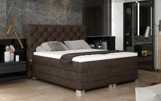 BOXSPRING HABRIN 160/200 (Dora 28) (Luxusní prémiová kontinentální postel s elektricky stavitelným roštem v rozměru 160x200 bez úložného prostoru. Systém 3 matrací pro dokonale pohodlný a zdravý spánek)