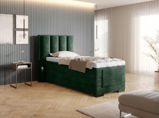 BOXSPRING ROMALA 90/200 (Loco 35) (Luxusní prémiová kontinentální postel s elektricky stavitelným roštem v rozměru 90x200 bez úložného prostoru. Systém 3 matrací pro dokonale pohodlný a zdravý spánek)