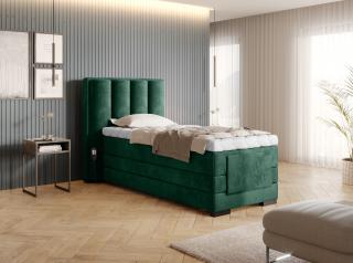 BOXSPRING ROMALA 90/200 (Nube 35) (Luxusní prémiová kontinentální postel s elektricky stavitelným roštem v rozměru 90x200 bez úložného prostoru. Systém 3 matrací pro dokonale pohodlný a zdravý spánek)