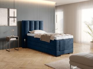 BOXSPRING ROMALA 90/200 (Nube 40) (Luxusní prémiová kontinentální postel s elektricky stavitelným roštem v rozměru 90x200 bez úložného prostoru. Systém 3 matrací pro dokonale pohodlný a zdravý spánek)