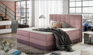 Boxspring ZEUS 140/200 (Soro 61 + 65)  (Luxusní kontinentální postel s úložným prostorem v rozměru 140/200 v provedení Soro 61 + Soro 65)