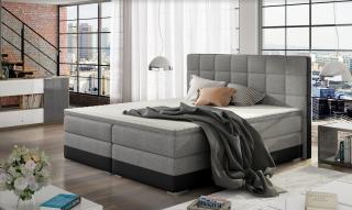 Boxspring ZEUS 160/200 (Sawana 21 + ekokůže Soft 17)  (Luxusní kontinentální postel s úložným prostorem v rozměru 160/200 v provedení Sawana 21 + Soft 17)