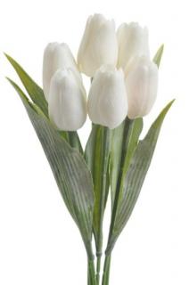 Tulipán umělý - bílý 1ks