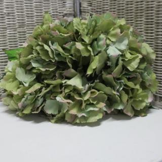 Umělá hortenzie zelená - kytice 5ks
