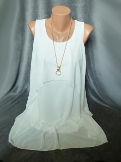 00*  Letní lehounké šaty s náhrdelníkem bílé