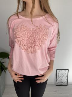 Dámská halenka růžová HEART Uni