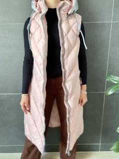 Dámská vesta s kapucí ELEGANCE růžová XL