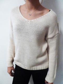 Dámský  svetr - pulovr krémový
