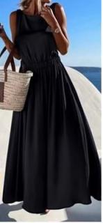 Elegantní dlouhé šaty DREW černé