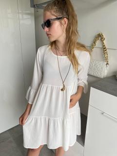 Letní BASIC šaty bílé UNI vel. (Made in Italy)